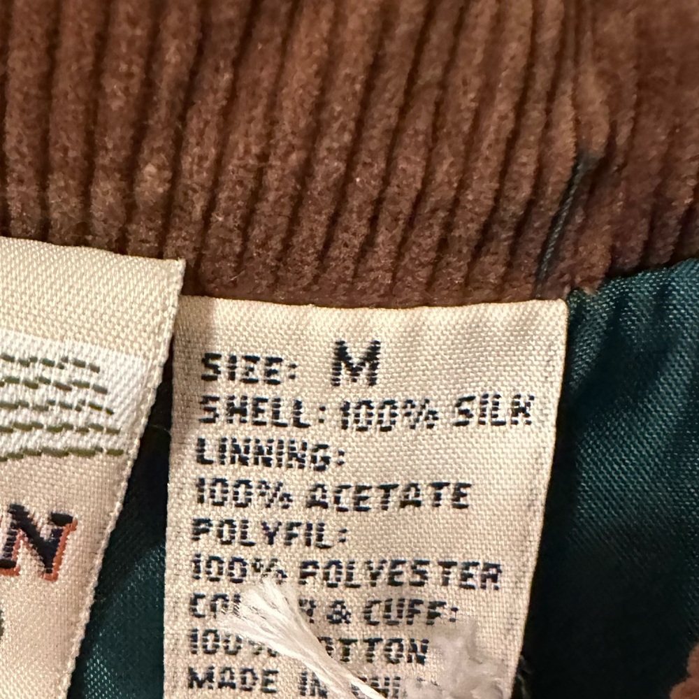 Vintage Quilted Utility Jacket with Corduroy Collar - Green - never worn - Picture 4 of 7
